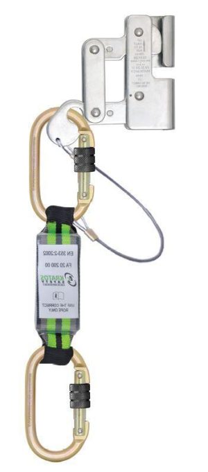 ANTICADUTA SCORREVOLE SU CAVO IN ACCIAIO INOX CON CORDINO AD ASSORBIMENTO - Artelineavita